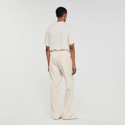 Rope Pant Wide-Leg Elasticated Cotton Trousers Butter Cream