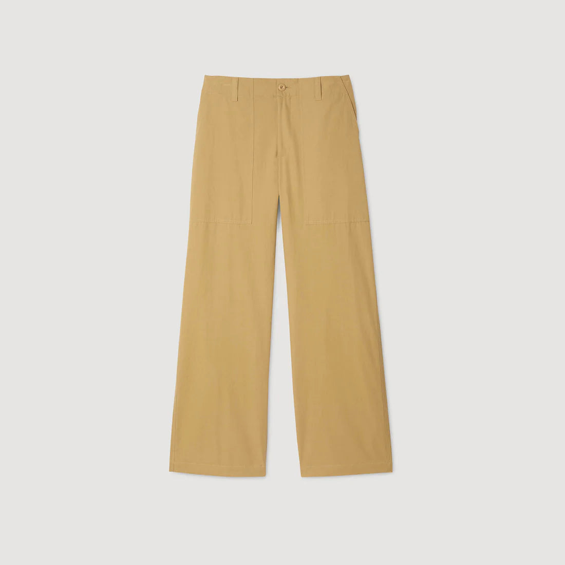 Jerome Pant Wide-Leg Cotton Trousers Ocher Yellow