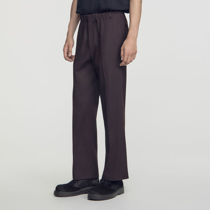 Alpha Cotton Large  Straight Leg Trousers Chocolate