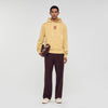 Hoodie Patch 4S Leather Patch Sweatshirt Ocher Yellow