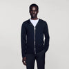 Zipped Cardigan With Hood Black