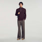 Zip Sweater Wool jumper with zip collar Chocolate