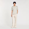 Knitted Polo Shirt With Zip Collar Steel