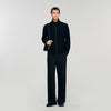 Trucker Cardigan Zip-Up Wool Cardigan Black