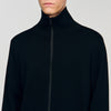 Trucker Cardigan Zip-Up Wool Cardigan Black
