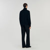 Trucker Cardigan Zip-Up Wool Cardigan Black