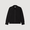 Trucker Cardigan Zip-Up Wool Cardigan Black