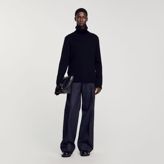 Yak Wool And Cashmere Turtleneck Jumper Black
