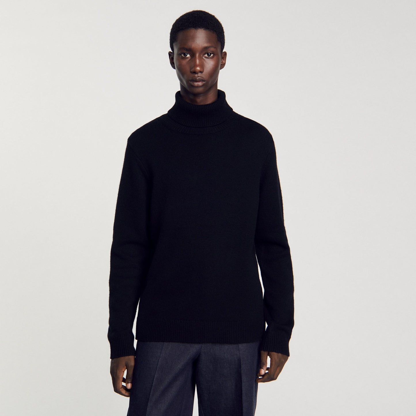 Wool And Cashmere Turtleneck Jumper Black