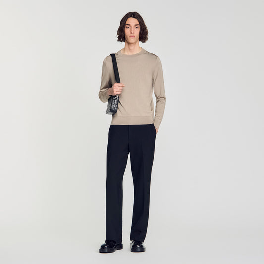 Pablo Crewneck  Knit Jumper Light Taupe