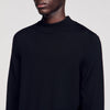 Industrial Wool jumper with a high collar Black
