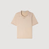 Pablo V Short-Sleeved V-Neck Polo Shirt Beige