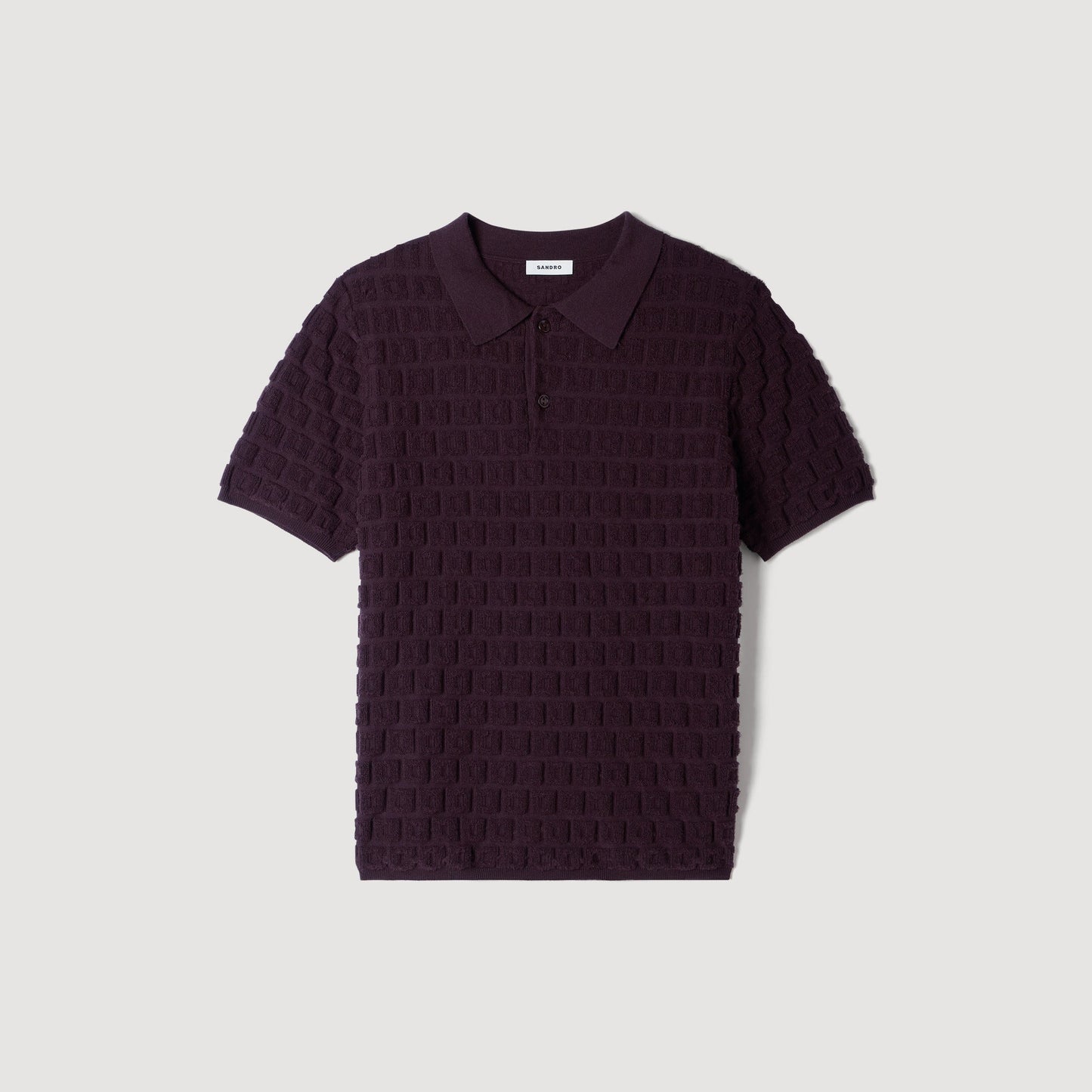 Sponge Polo  Knit Jumper Chocolate