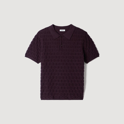 Sponge Polo  Knit Jumper Chocolate