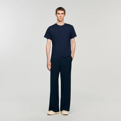 Rubber Sandro Tee Cotton T-Shirt With Logo Midnight Blue