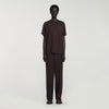 Rubber Sandro Tee Cotton T-Shirt With Logo Chocolate