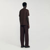 Rubber Sandro Tee Cotton T-Shirt With Logo Chocolate