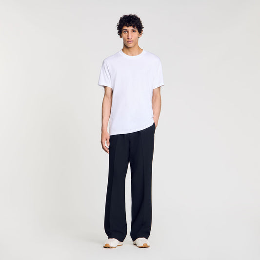 Cotton T-Shirt With Logo Optic White