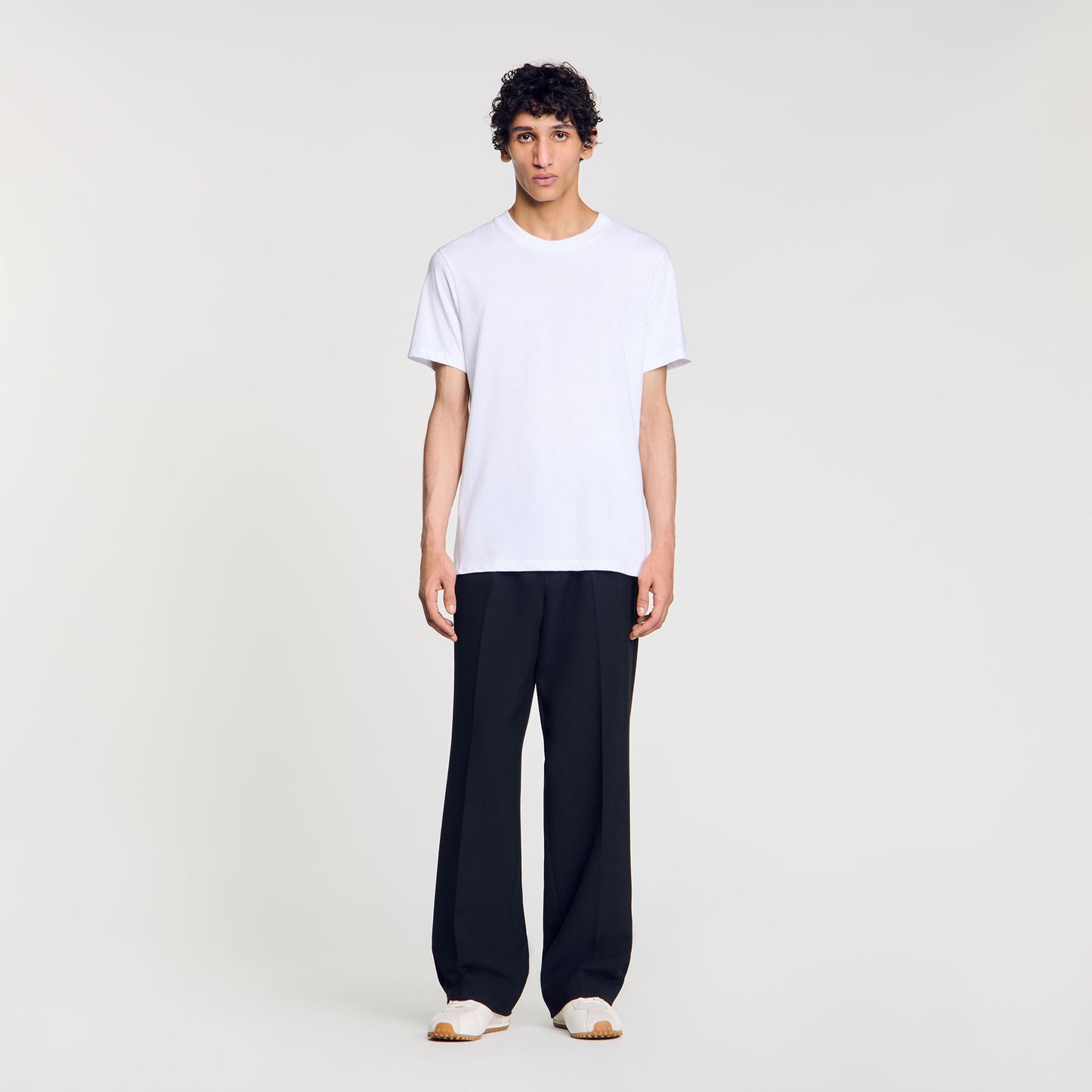 Sandro Logo Tee Cotton T-Shirt White