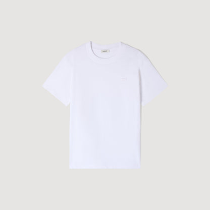 T Shirt With Double S Patch White