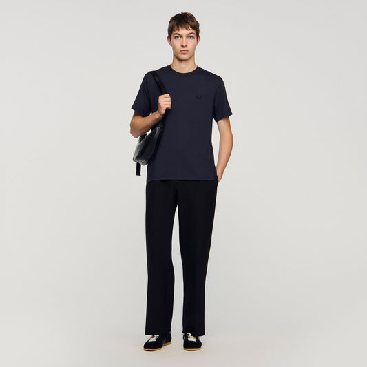 Retro Ss Classic Tee T-Shirt With Double S Patch Navy Blue