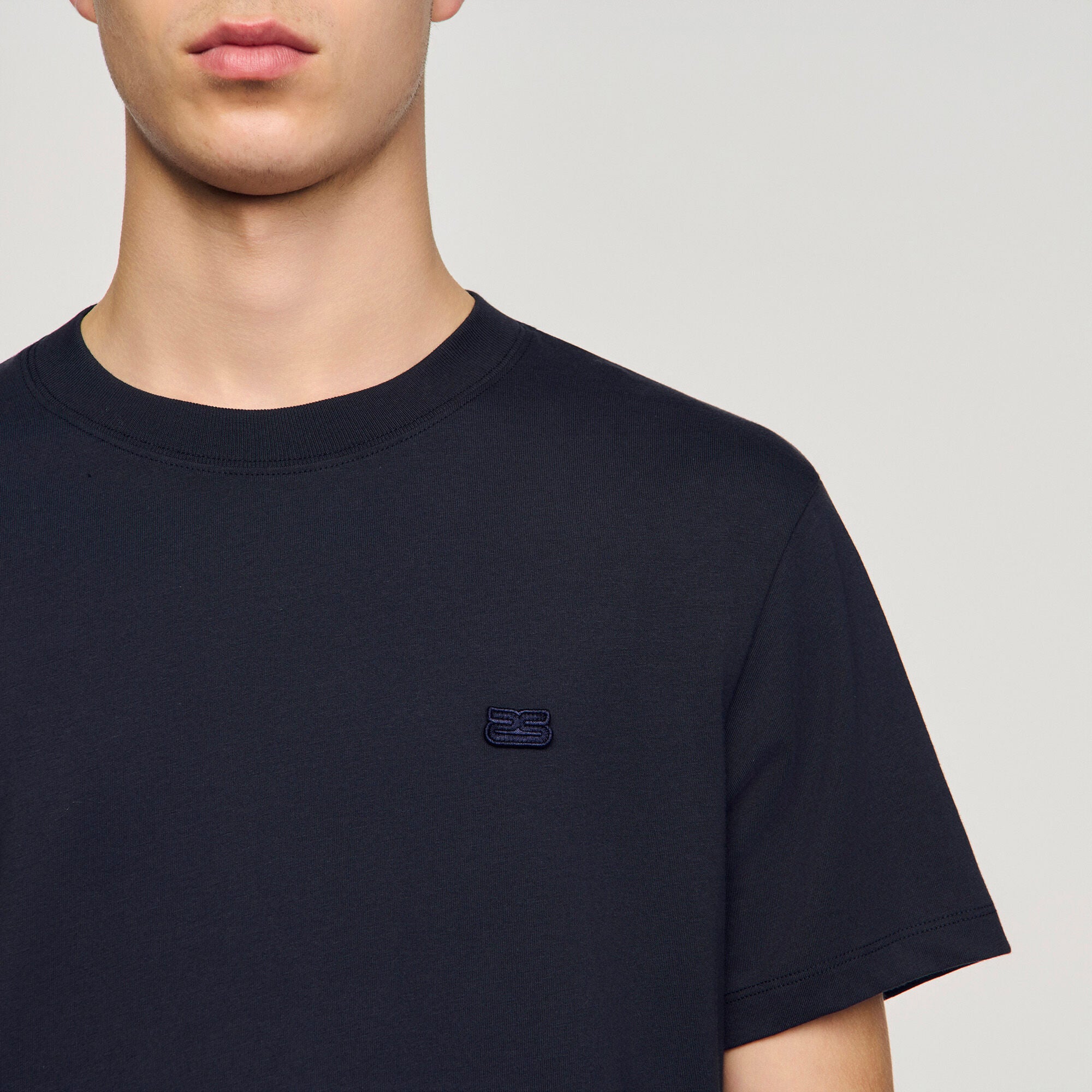 Retro Ss Classic Tee T-Shirt With Double S Patch Navy Blue