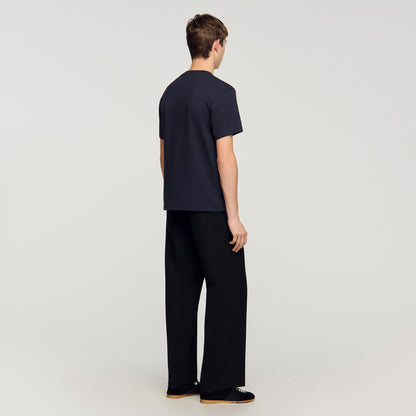 Retro Ss Classic Tee T-Shirt With Double S Patch Navy Blue