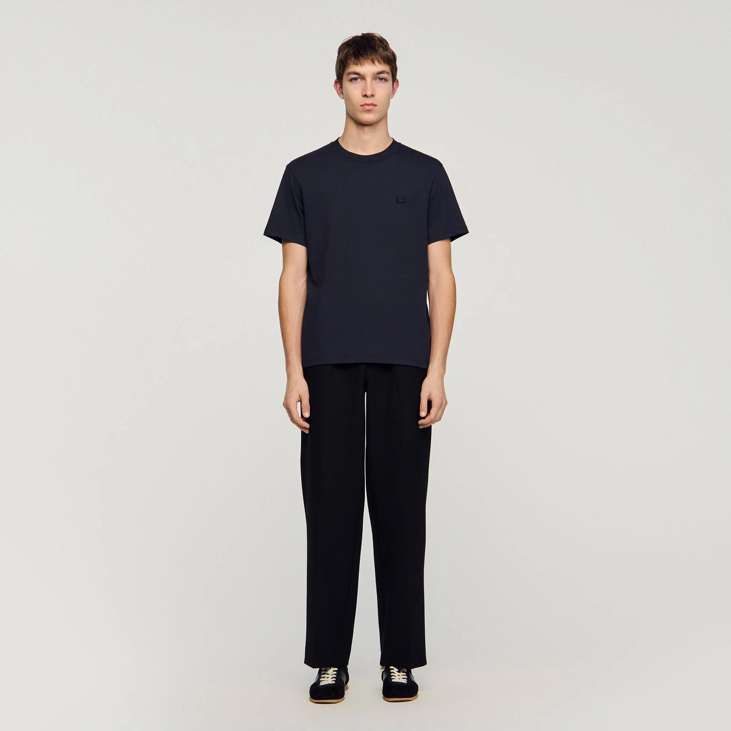 Retro Ss Classic Tee T-Shirt With Double S Patch Navy Blue