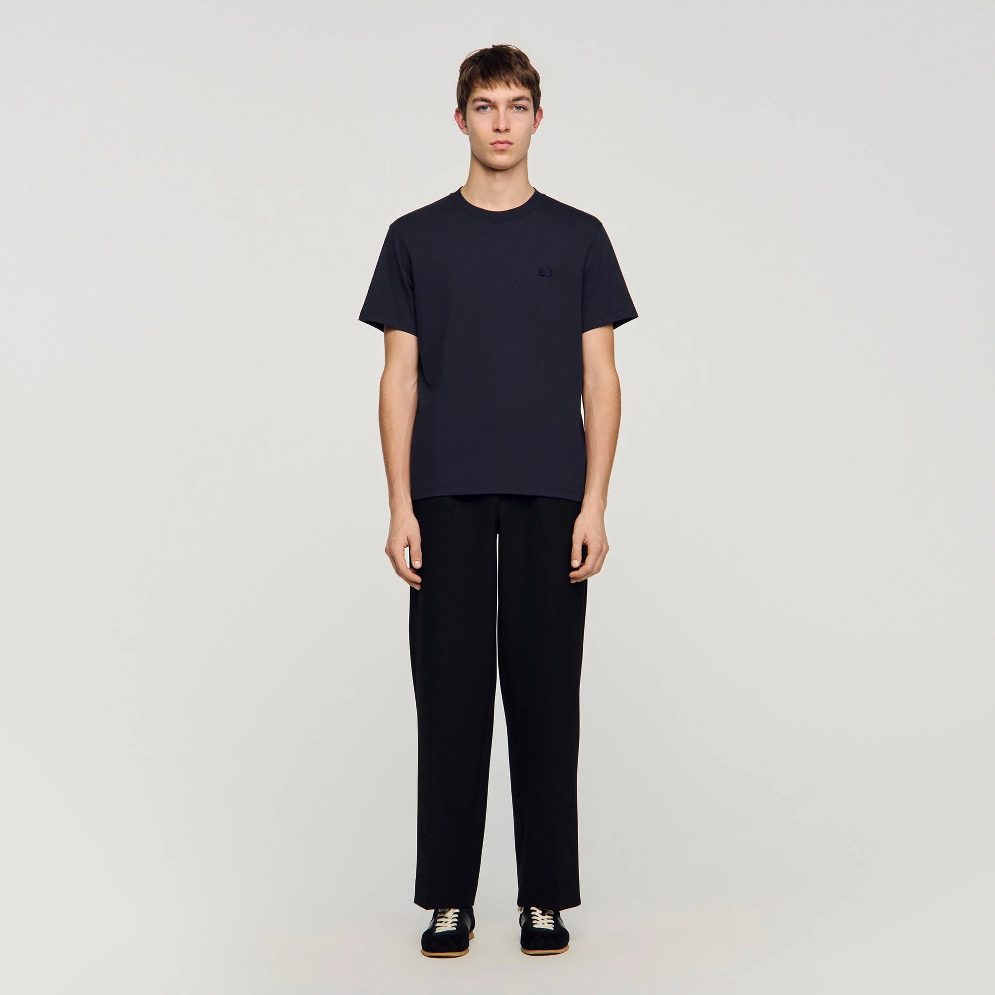 Retro Ss Classic Tee T-Shirt With Double S Patch Navy Blue