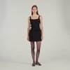 Alessia Short Dress With Bows Black