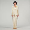 Myrella Satin Jacket With Flower Detail Cream