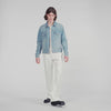 Cross Sanded Trucker Square Cross Denim Jacket SKY BLUE