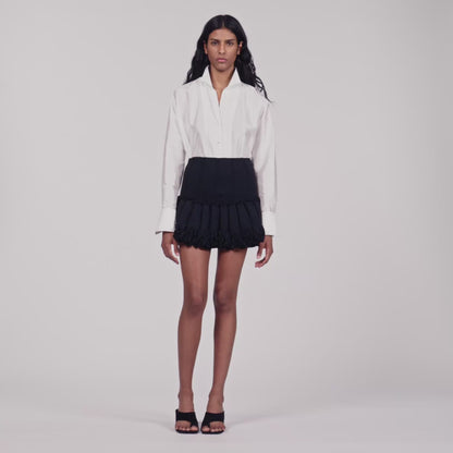 Portocello Oversized silk satin shirt White