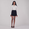 Portocello Oversized silk satin shirt White