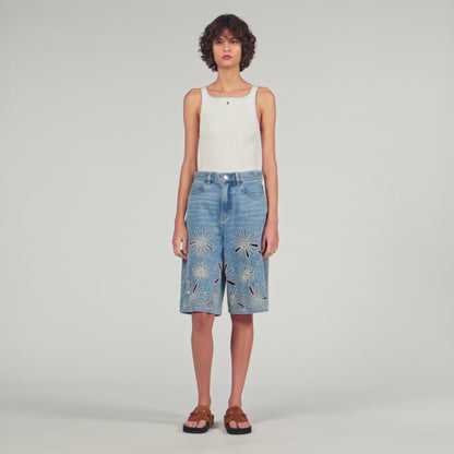 Mimi Ribbed Vest Top Ecru