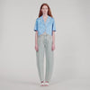 Torr Cotton Shirt With Beaded Trim Blue
