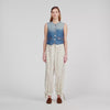 Lilio Cropped Studded Denim Jacket Blue Jean