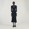 Nara Two-Tone Knit Maxi Dress Navy Blue