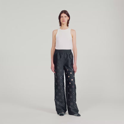 Neptune Rhinestone Trousers Black