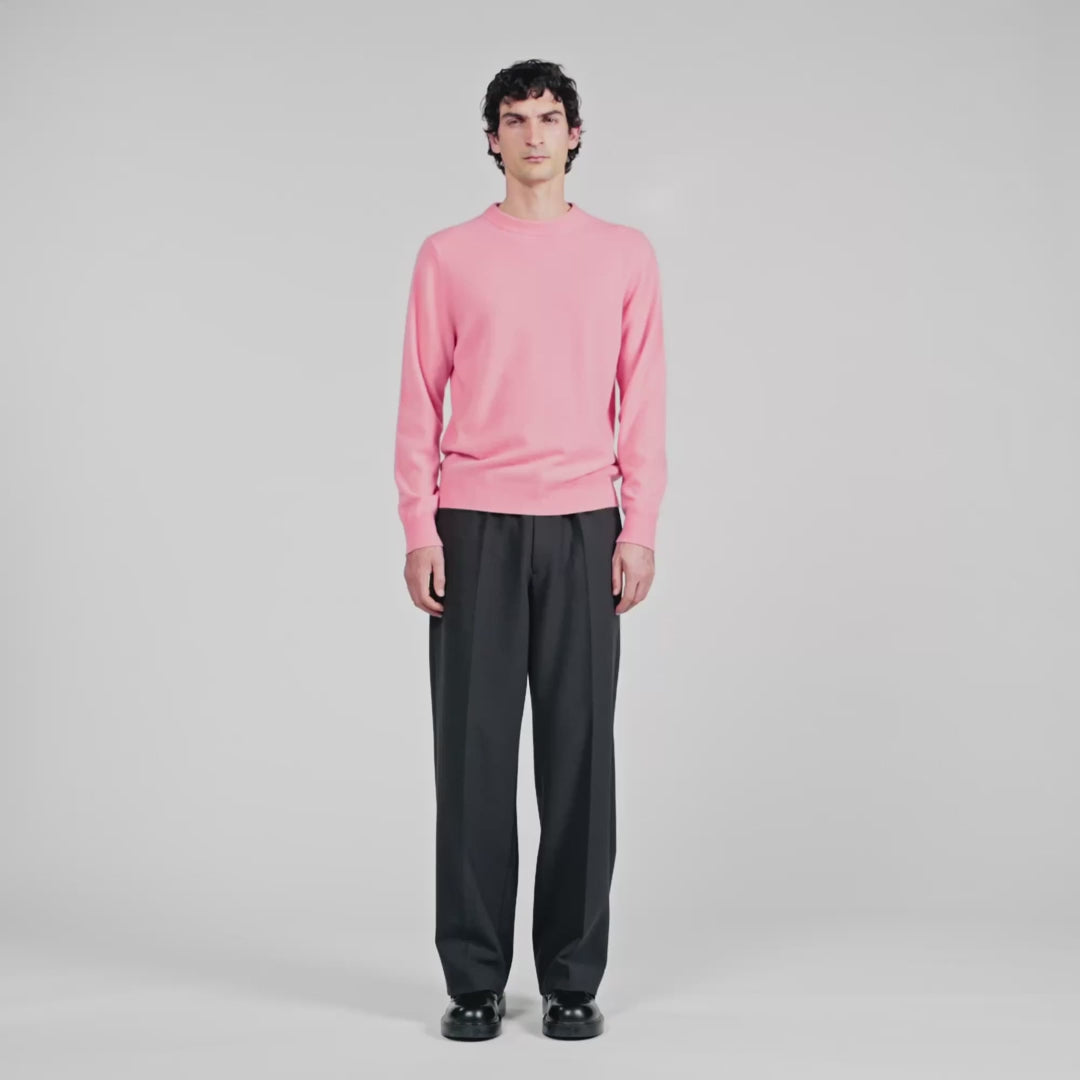 Crewneck Cashmere Cashmere Sweater Baby Pink