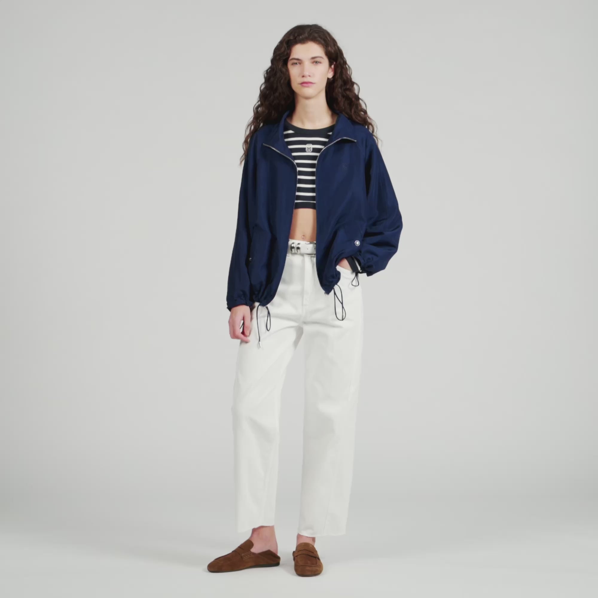 Jayn Oversized Jacket Navy Blue