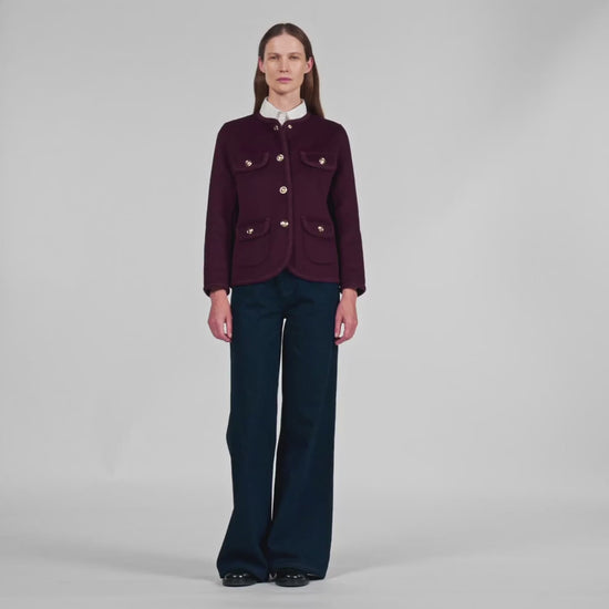 Jilliane Double-Faced Jacket Bordeaux
