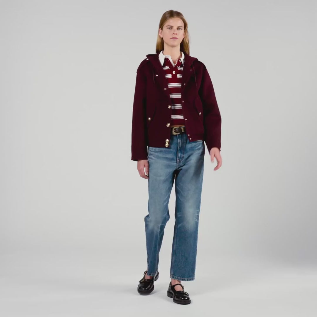 Marjane Double-Faced Wool Coat Bordeaux