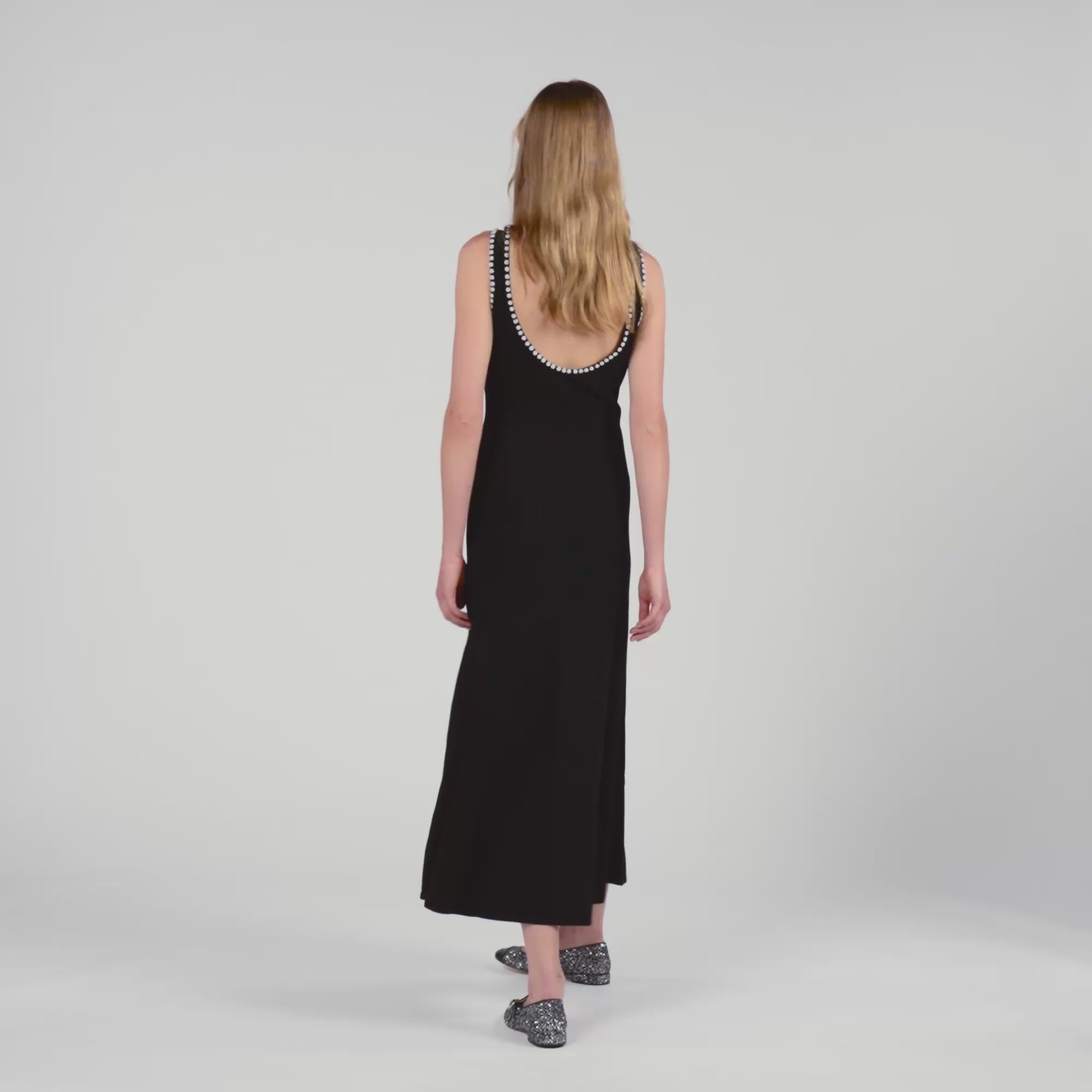Manuella Beaded Dress Black