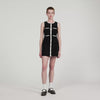 Fiorella Short Velvet Knit Dress Black