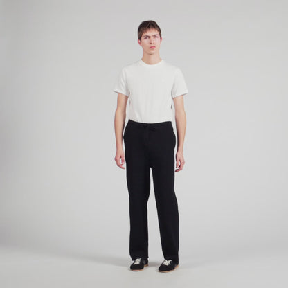 Regular Home Patch Knit Jogging Bottoms Black