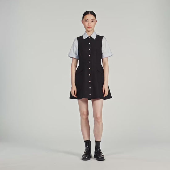 Ada 2-In-1 Short Dress Black