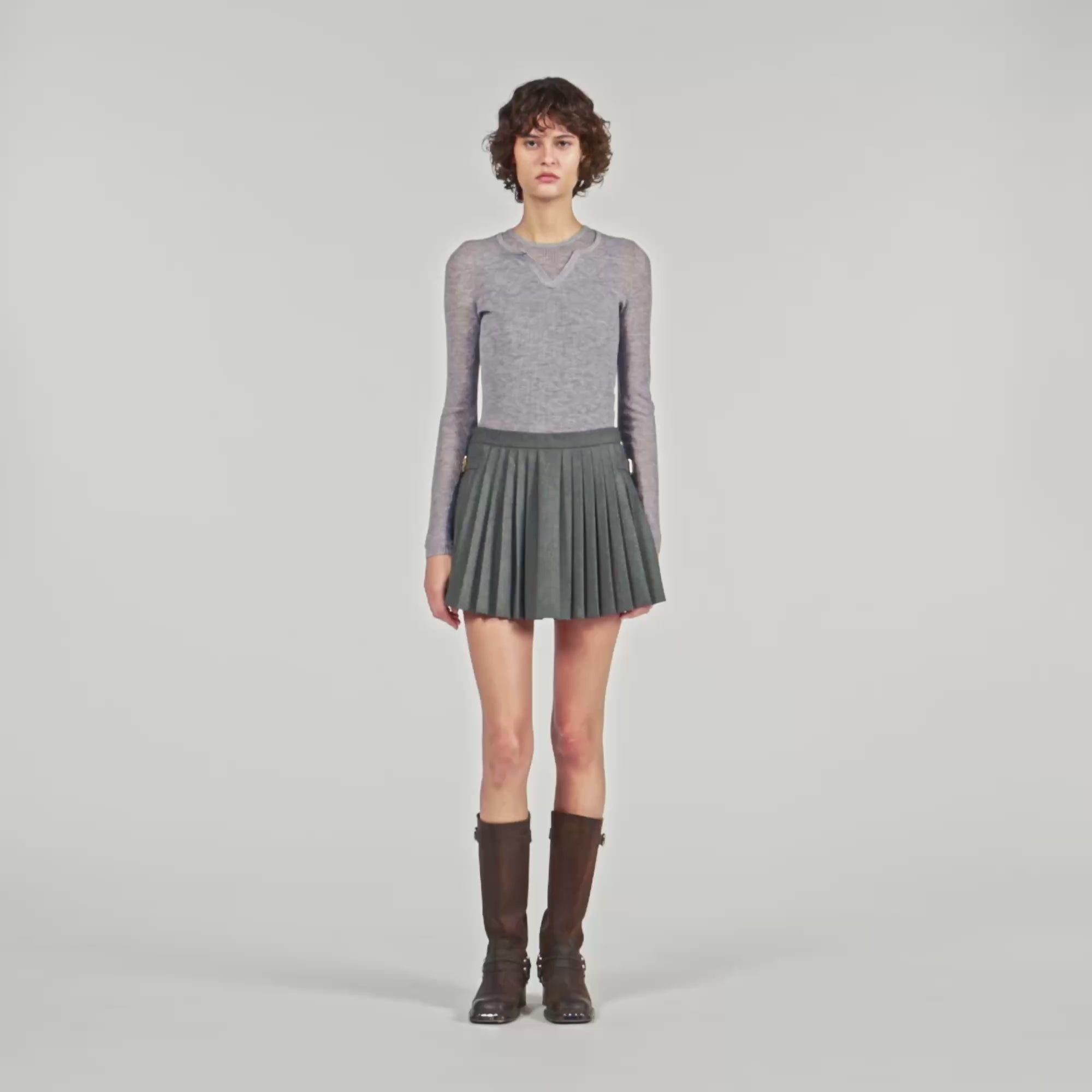 Jocker Pleated Skort Grey
